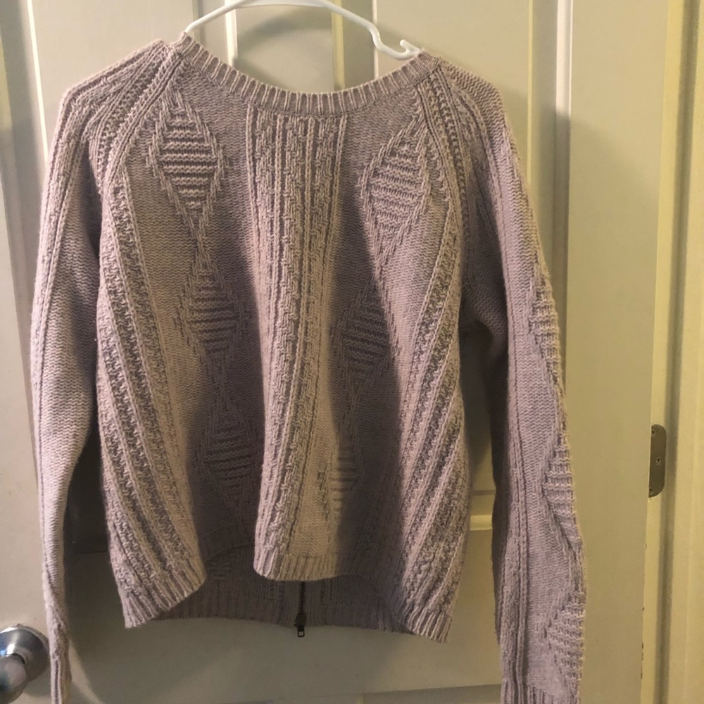 madewell light purple knit sweater